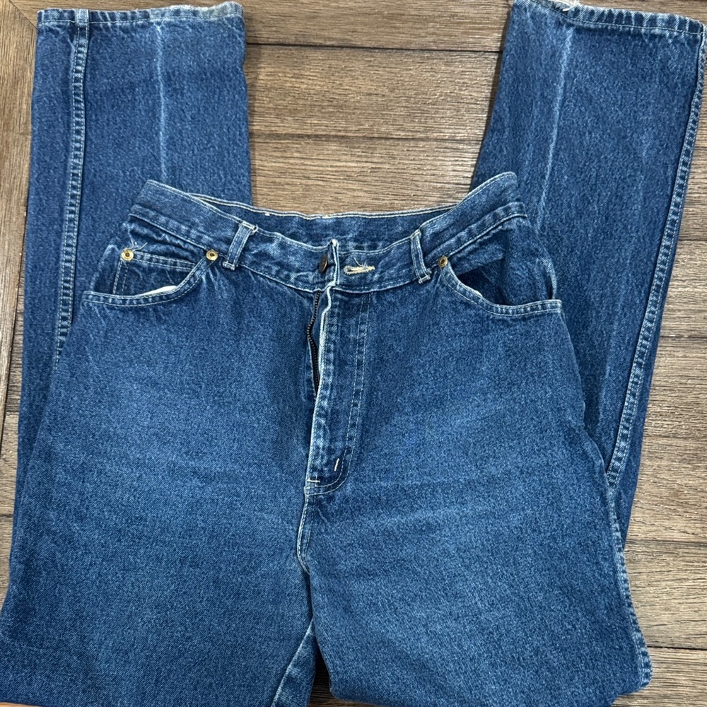 Vintage 1980s Chic Women's High Rise Jeans - Blue